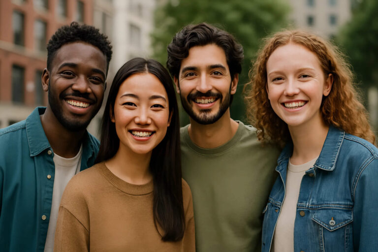 Gruppo di persone di diverse etnie